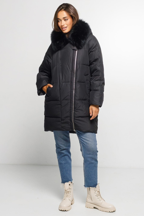 Пуховик з хутром до коліна Пуховик з хутром 1031-1