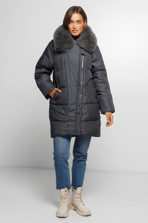 Пуховик з хутром на блискавці Пуховик з хутром 1031-13