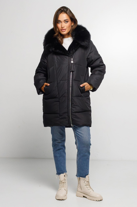 Пуховик з хутром песця на комірі Пуховик з хутром 1031-2