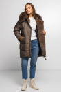 Пуховик з хутром на лацканах Пуховик з хутром 1031-21