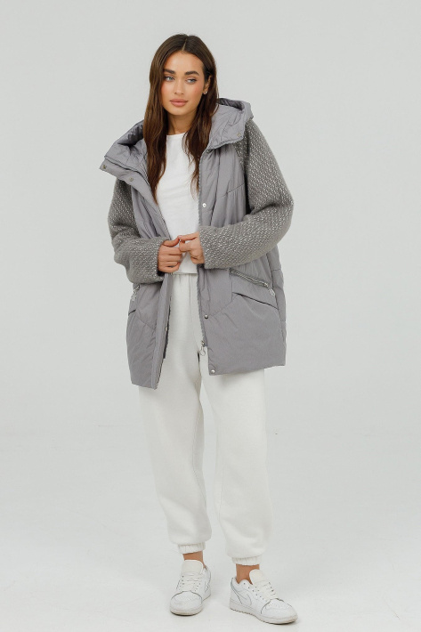 Куртка реглан сірого кольору Куртка з рукавами під ангору 10610-10