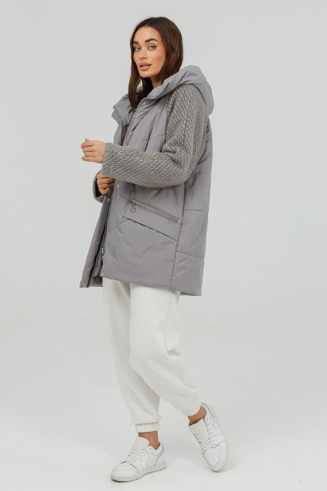 Куртка реглан сіра збоку Куртка з рукавами під ангору 10610-11