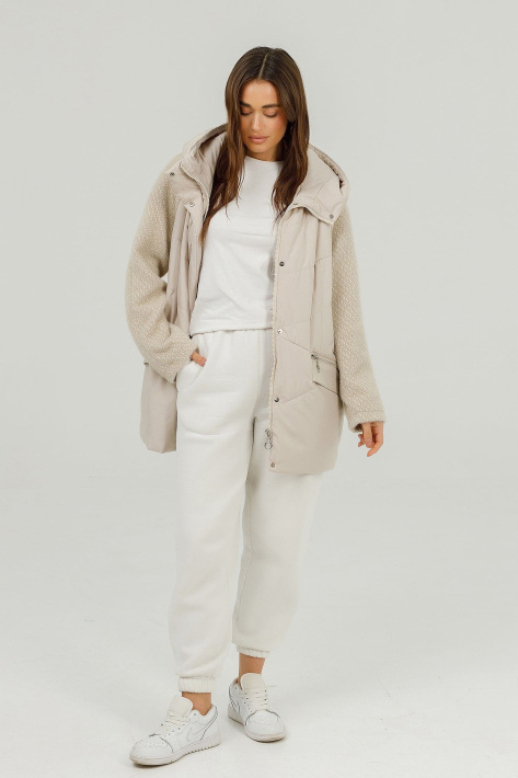 Куртка жіноча батал Куртка з рукавами під ангору 10610-3