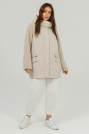 Куртка кокон жіноча молочна Куртка з рукавами під ангору 10610-5