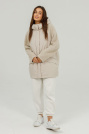 Куртка кокон жіноча світла Куртка з рукавами під ангору 10610-6