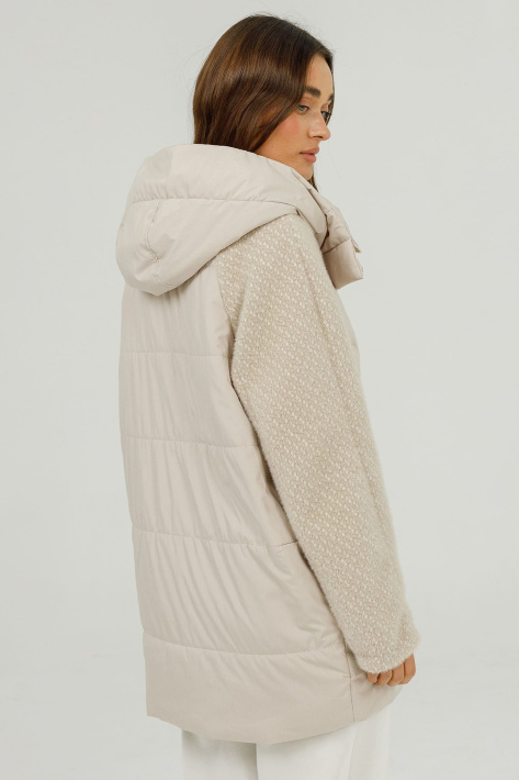 Куртка кокон з капюшоном Куртка з рукавами під ангору 10610-7