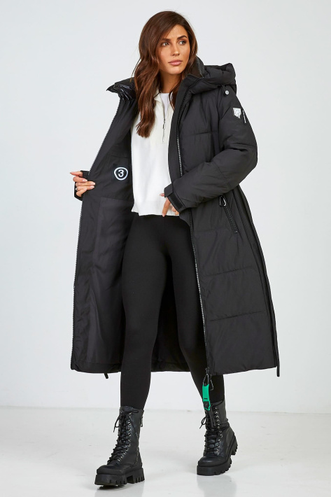 Пуховик приталений з кишенями Пуховик приталений 1116-1