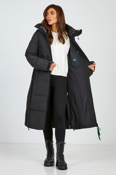 Пуховик приталений з кишенями усередині Пуховик приталений 1116-2