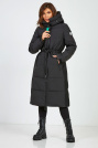 Пуховик приталений чорний Пуховик приталений 1116-7