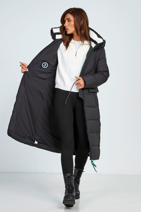 Пуховик Yimosis чорний з кишенею Пуховик Yimosis 1133-2
