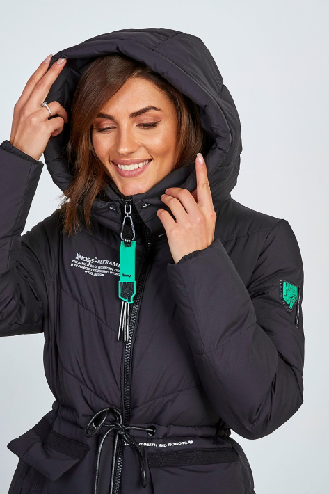 Пуховик Yimosis чорний в деталях Пуховик Yimosis 1133-3