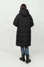 Пуховик стильний чорний з капюшоном Пуховик стильний 118-45
