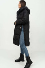 Пуховик стильний чорний з розпірками Пуховик стильний 118-47