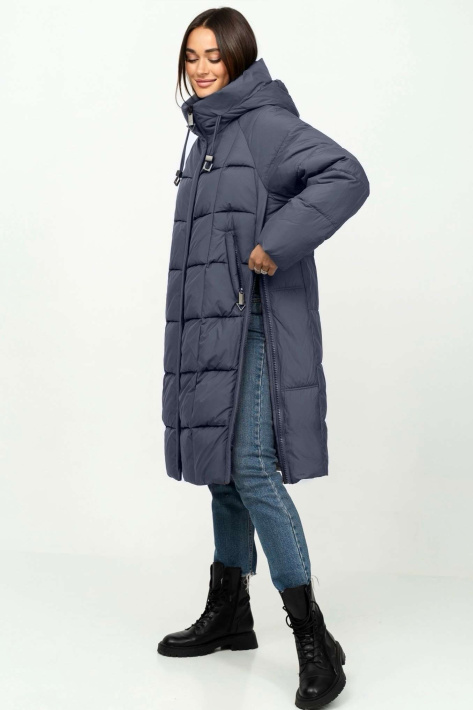 Пуховик стильний жіночий на блискавках по бокам Пуховик стильний 118-890