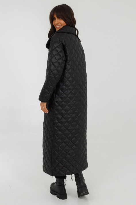 Пальто стеганое черное 1189-16