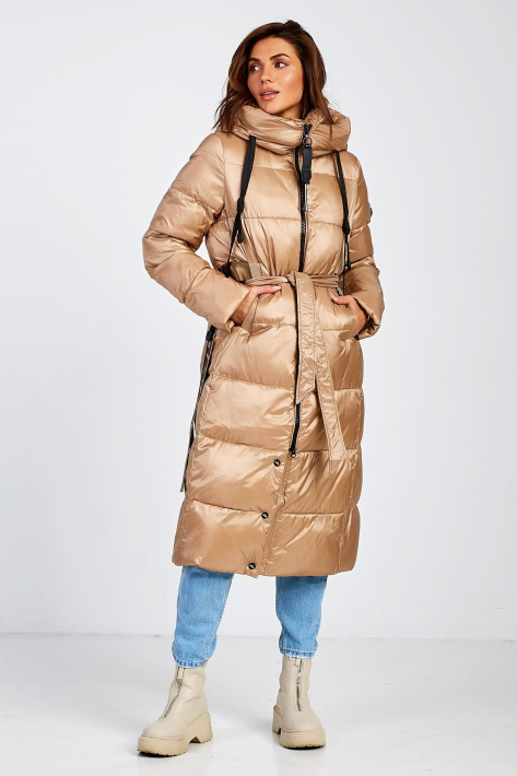 Пуховик Yimisis довгий Пуховик Yimisis 1227-camel-11