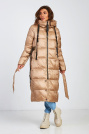 Пуховик Yimisis на високій дівчині Пуховик Yimisis 1227-camel-9
