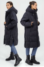 Пуховик жіночий синій фото  Пуховик великих розмірів 125-05