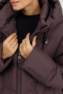 Пуховик жіночий колір інжир фото 1 Пуховик великих розмірів 125-35