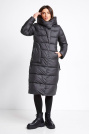 Зимнее пальто черное 1388-1