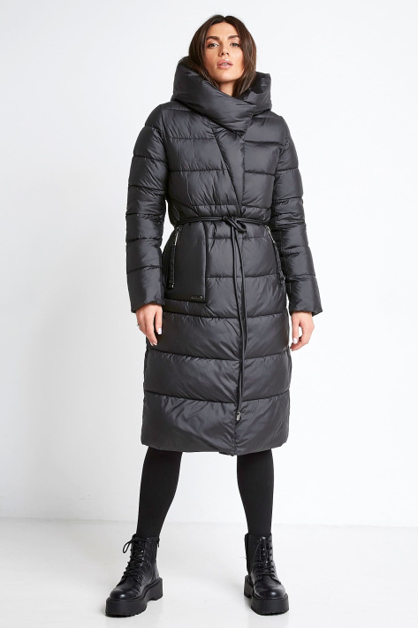 Зимнее пальто черное 1388-5