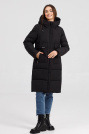 Пуховик матовий чорний Пуховик спорт-шик 1739-2