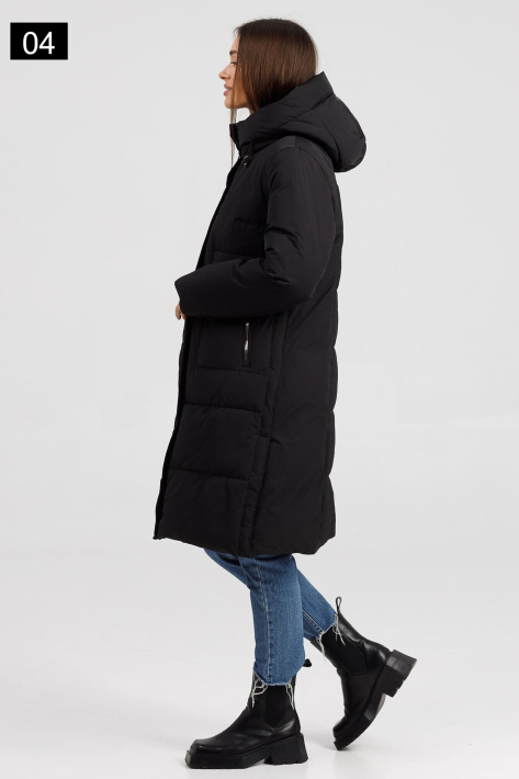 Пуховик батал чорний  Пуховик спорт-шик 1739-6