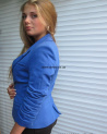 Пиджак клубный женский голубой