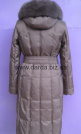 Длинное женское зимнее пальто -пуховик с мехом Decently 13В1212