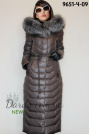 Длинное пальто с меховым воротником Fadorlloy 9651-C фото 2