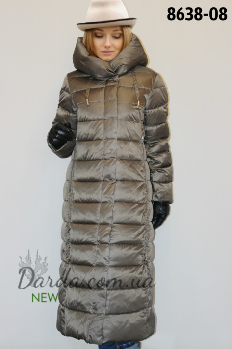Длинное пальто пуховик 120 см Snow owl 8638 фото 3