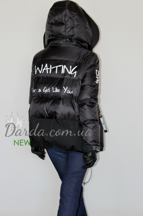 Фирменная куртка зимняя на пуху YD-AI-1012 вид сзади Фирменная куртка зимняя на пуху YD-AI-1012 фото 4