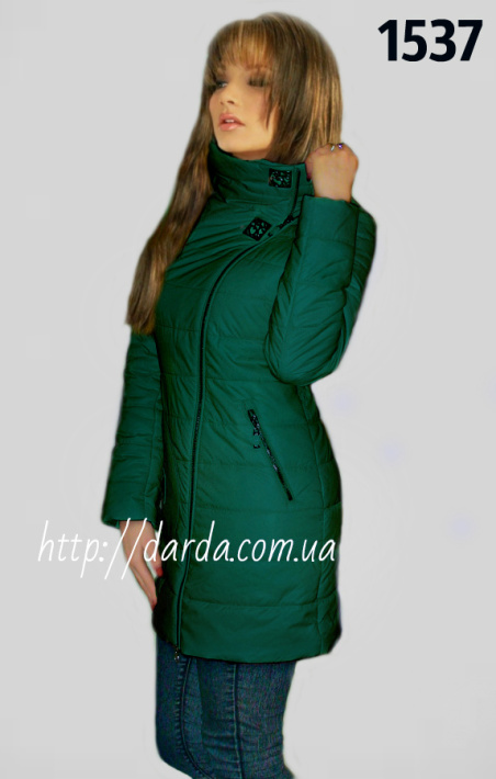 Женское пальто зеленое 1537
