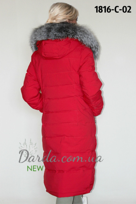 Парка с натуральным мехом чернобурки Damader 1816-C на капюшоне Парка с натуральным мехом чернобурки Damader 1816-C и капюшоном