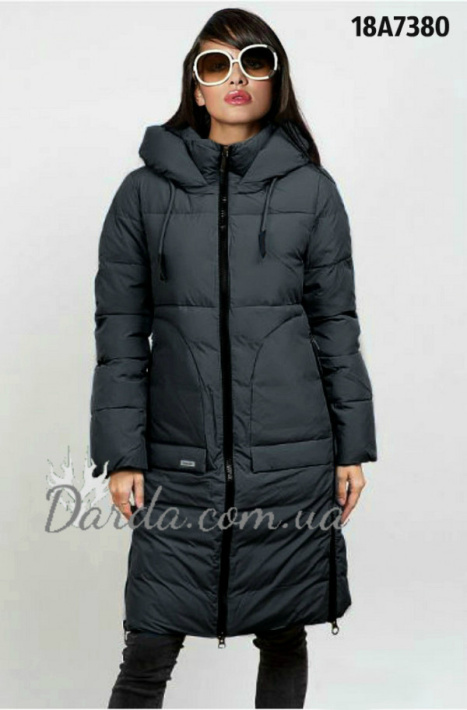 Пуховик чёрный с капюшоном Snow Owl 18А7380  Пуховик чёрный с капюшоном Snow Owl 7380-2018-2019