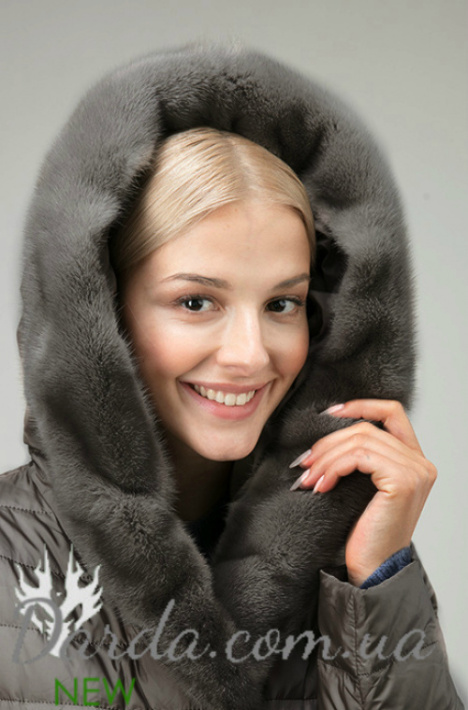 Зимнее пальто женское с мехом норки Fadorlloy 9651-Н фото 3