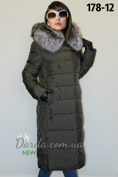 Зимняя куртка с мехом чернобурки Peercat 18-178 фото 3