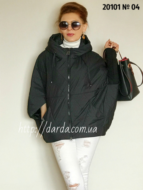 Куртка с рукавом летучая мышь GLC. Janiee 20101 чёрная Куртка с рукавом летучая мышь GLC. Janiee 20101 фото 2