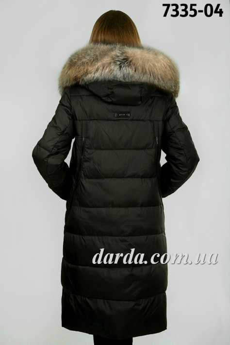 Пуховик с мехом чернобуркичёрного цвета Snoy Owl 7335  Пуховик с мехом чернобуркиSnoy Owl 7335 фото 3