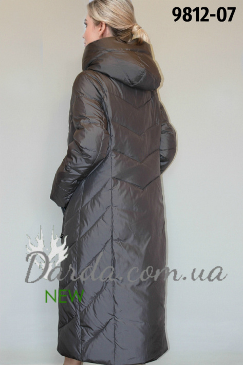 Пуховик женский большого размера Q-Poem 9812 серый Пуховик женский большого размера Q-Poem 9812 фото 4