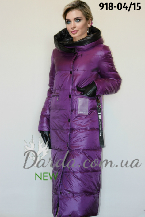 Женский двухсторонний пуховик Tongoi 918 фиолетовый Женский двухсторонний пуховик Tongoi 918 фото 2