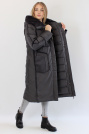 Пуховик дублёнка цвета графит Пуховик дублёнка 987-733-720-02