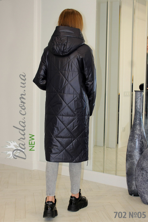 Демисезонное пальто одеяло стеганое ромбами 702 Демисезонное пальто одеяло стеганое 702-1