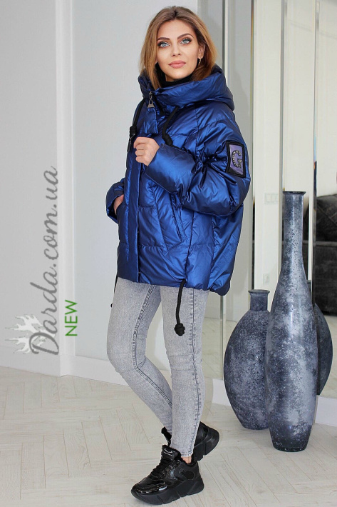 Куртка-зефирка оверсайз вид сбоку Gessica 79078 Куртка-зефирка оверсайз Gessica 79078 фото 1