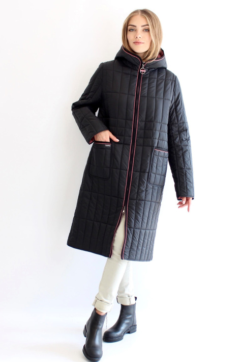 Пальто двухстороннее oversize черное Пальто двухстороннее oversize 21861-04