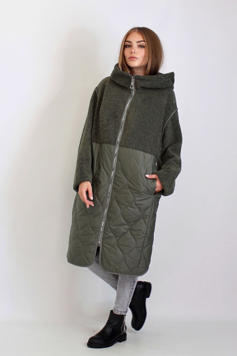 Пальто кокон oversize Plus Size 7542-083