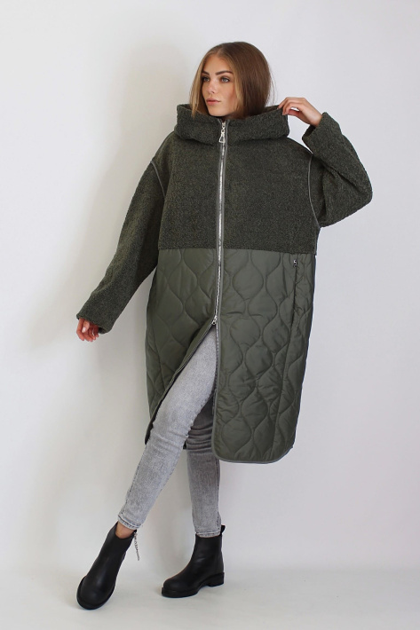 Пальто кокон oversize Plus Size 7542-085