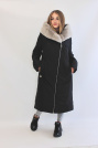 Пальто с мехом кролика 566-04-5