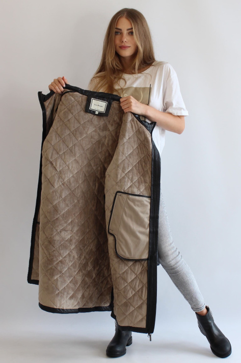 Пальто стеганое на флисе изнанка Пальто стеганое на флисе 21121-13