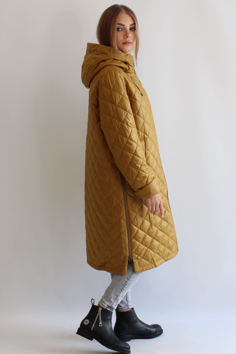 Пальто стеганое на фото сбоку Пальто стеганое на флисе 21121-18